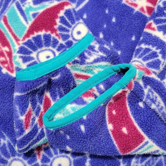 Patagonia Synchilla Pullover Jacket Womens Small Snap T Moon Owl Blue Fleece GUC - Picture 5 of 16